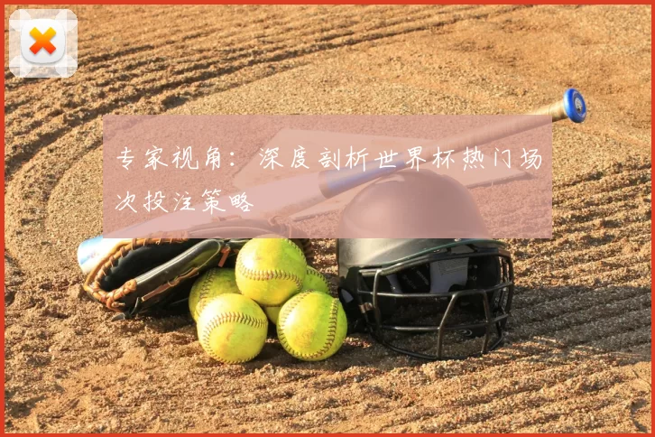 专家视角：深度剖析世界杯热门场次投注策略